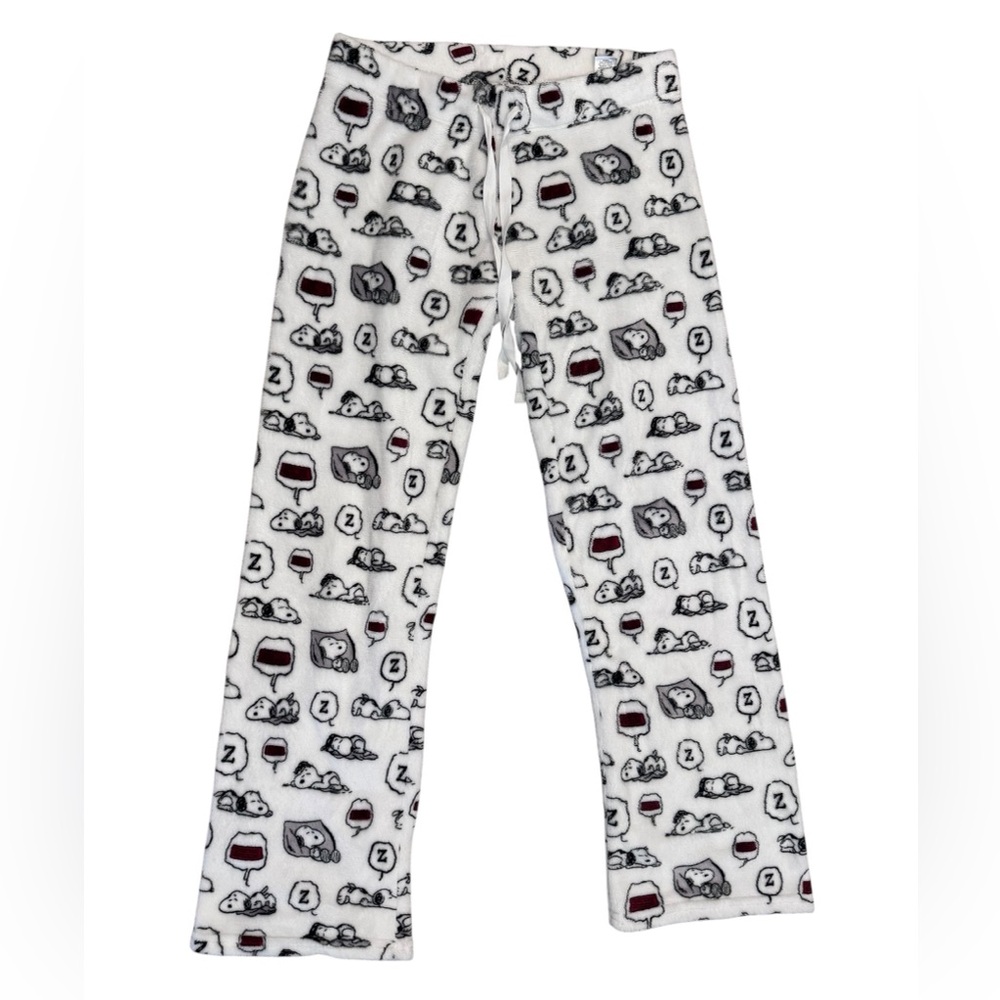 Super soft unisex Snoopy PEANUTS fleece PJ pajama pants size S